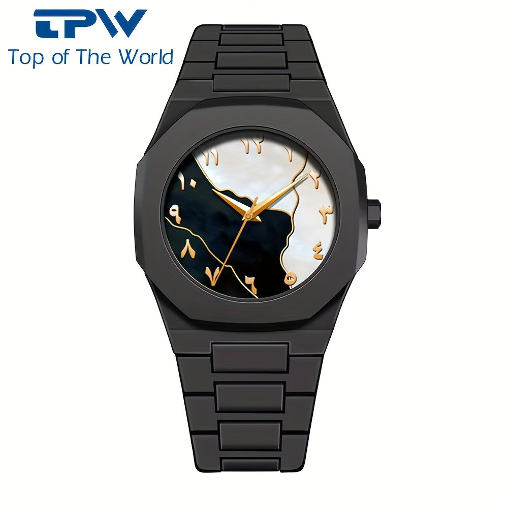 Black Arabic Dial, Durable Comfortable Strap for Casual & Formal Wear