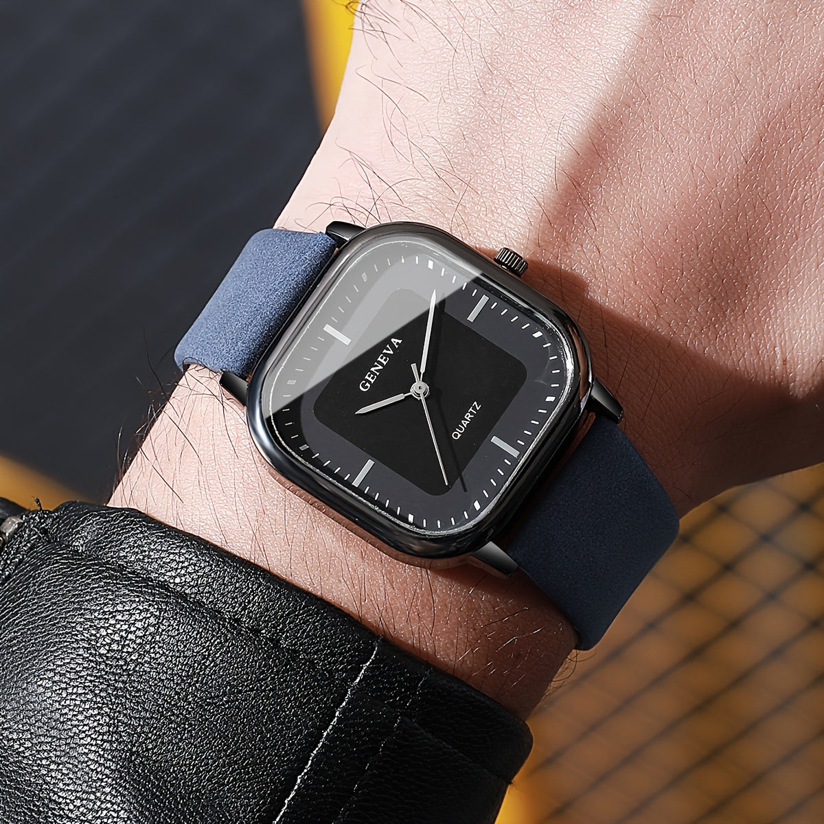 Men's Trendy Square Quartz Watch