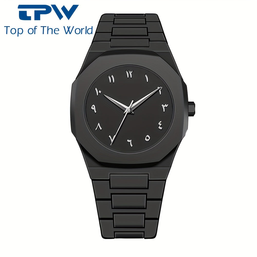Black Arabic Dial, Durable Comfortable Strap for Casual & Formal Wear