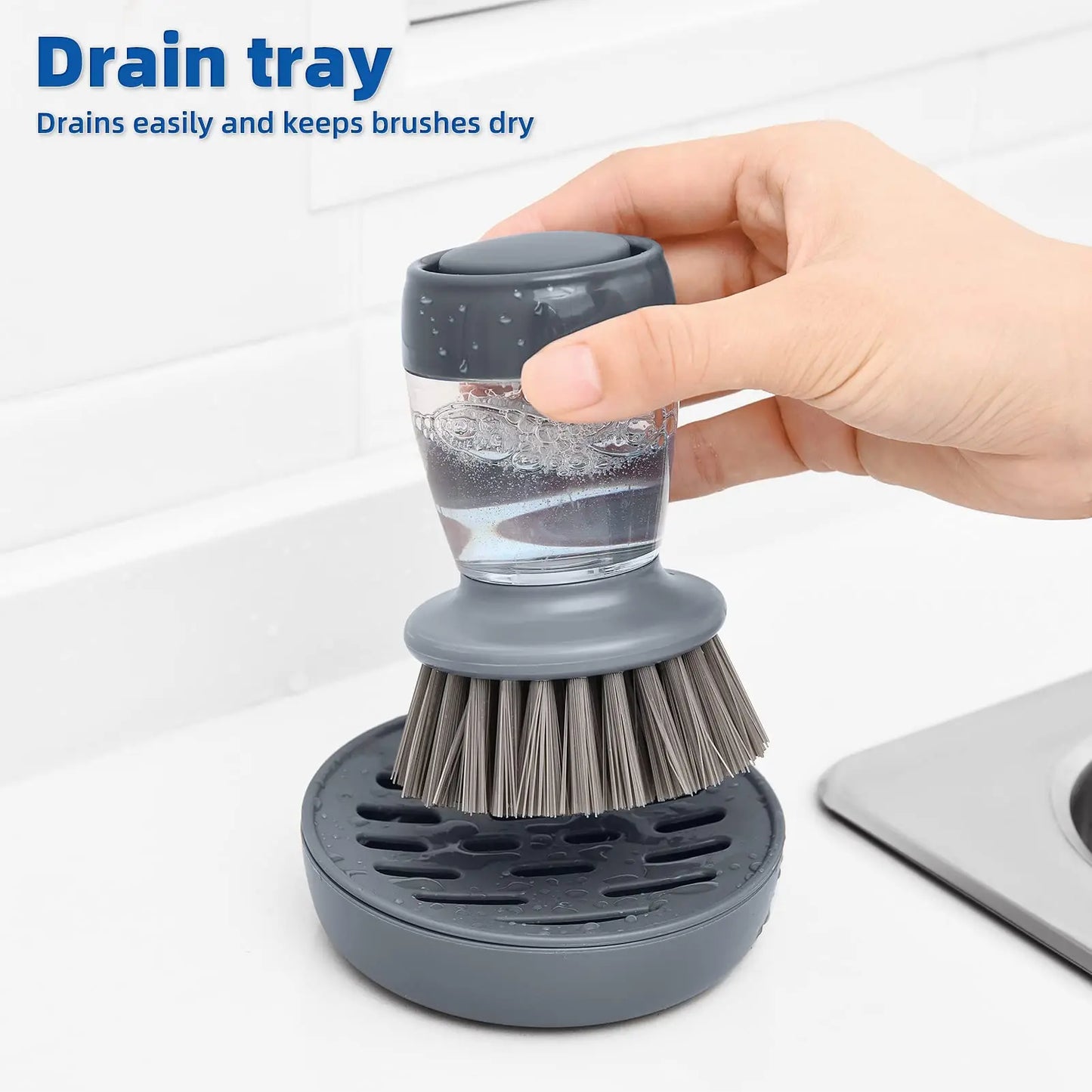 Dishwashing Brush with Soap Dispenser
