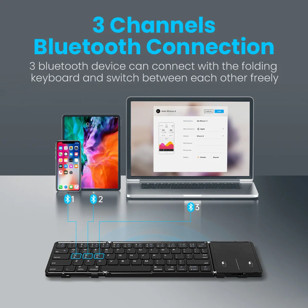 Folding Keyboard with Touchpad