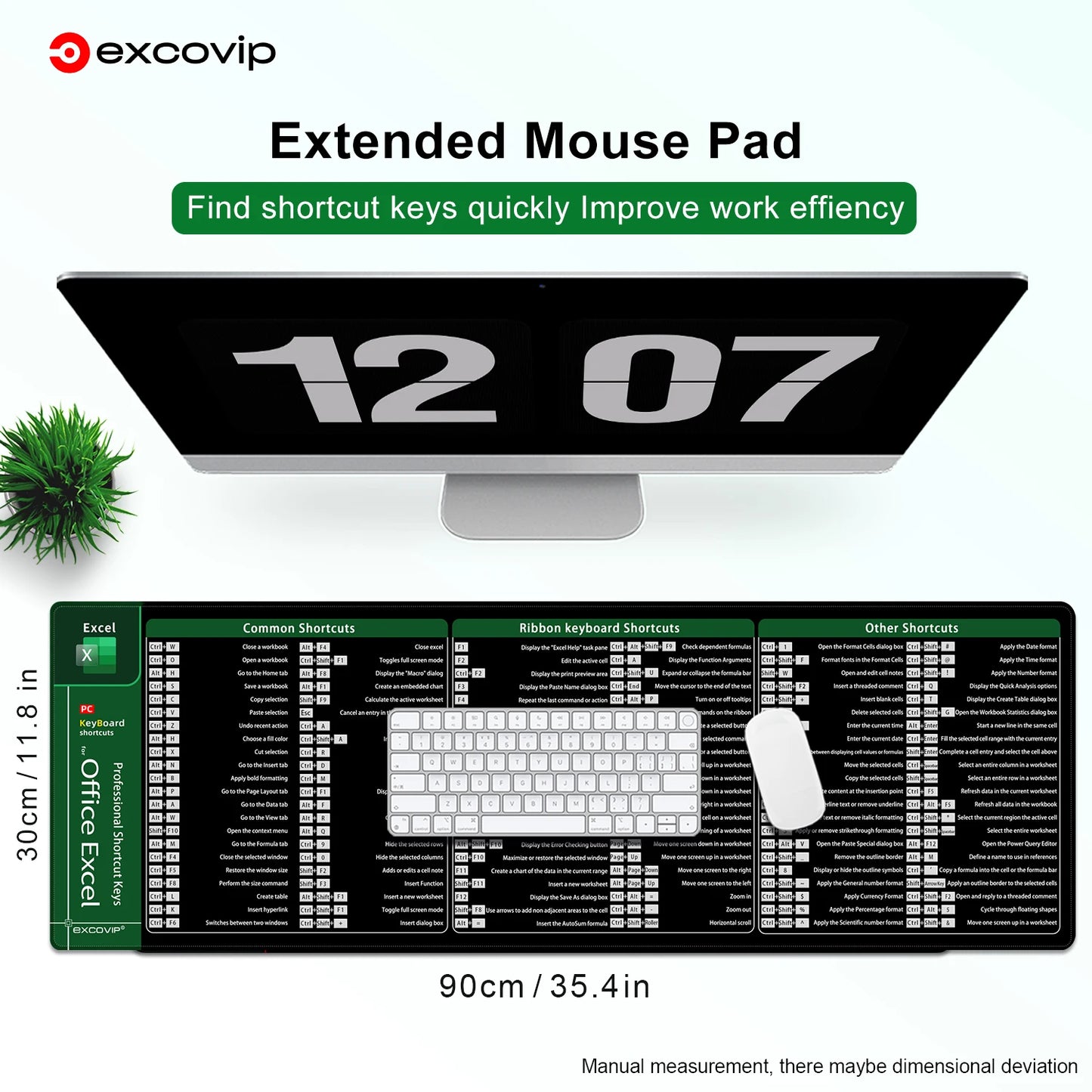 EXCO Excel Shortcuts Mouse Pad