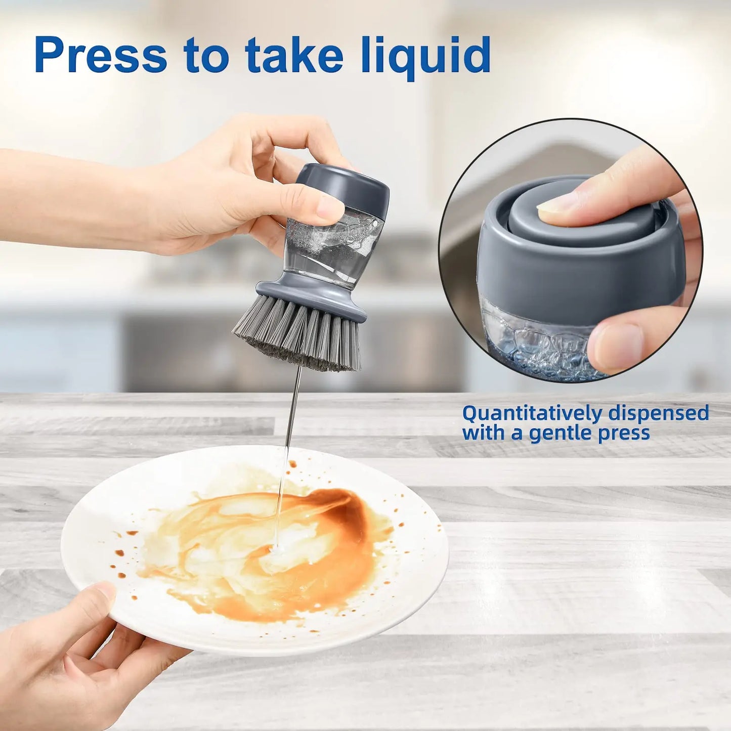 Dishwashing Brush with Soap Dispenser