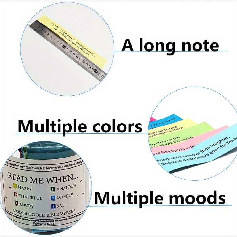 A Quranic verse bottle with 90 inspirational verse notes