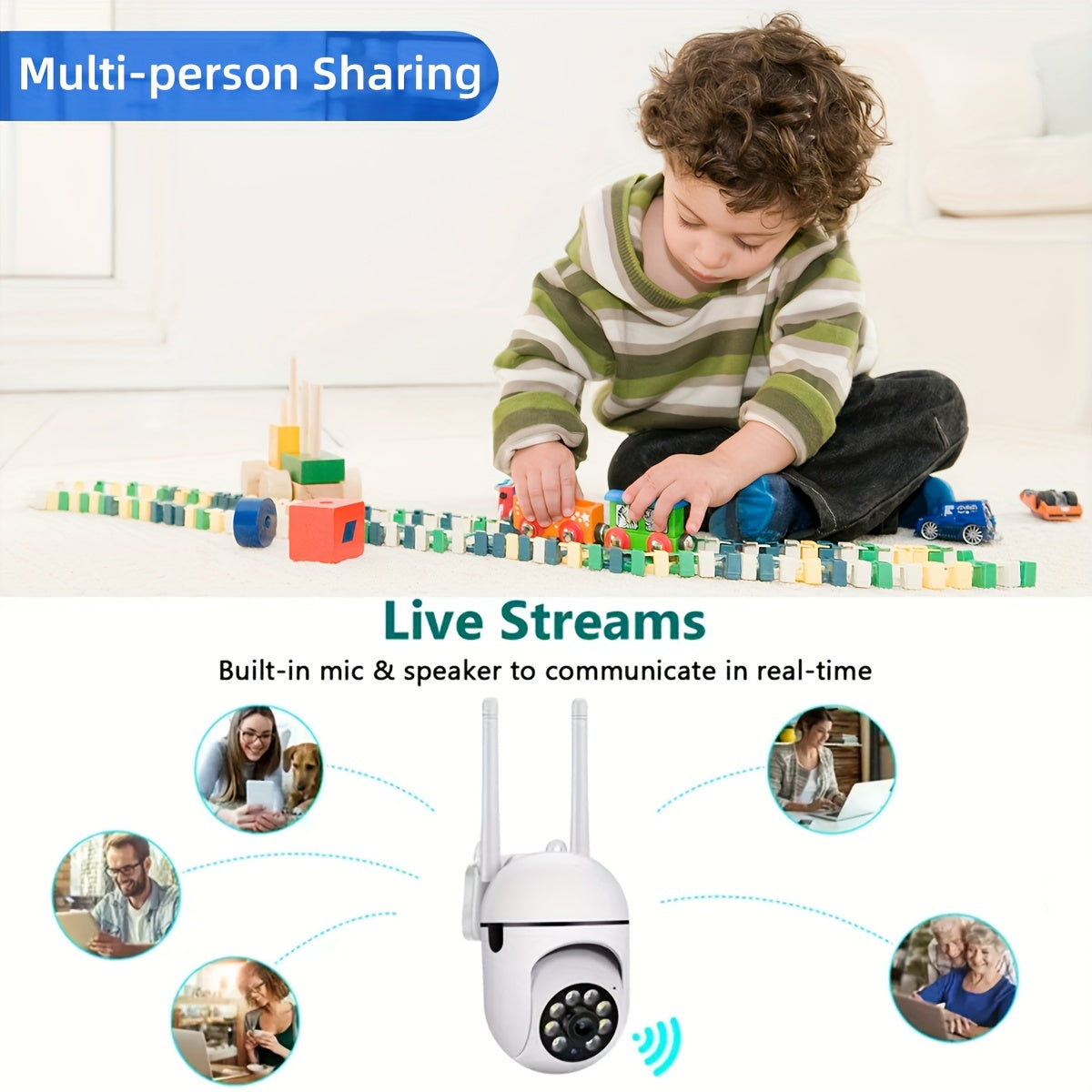 HD Smart Security Camera with Full Color Night Vision