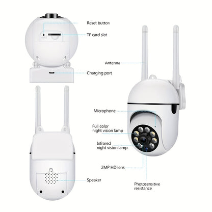 HD Smart Security Camera with Full Color Night Vision