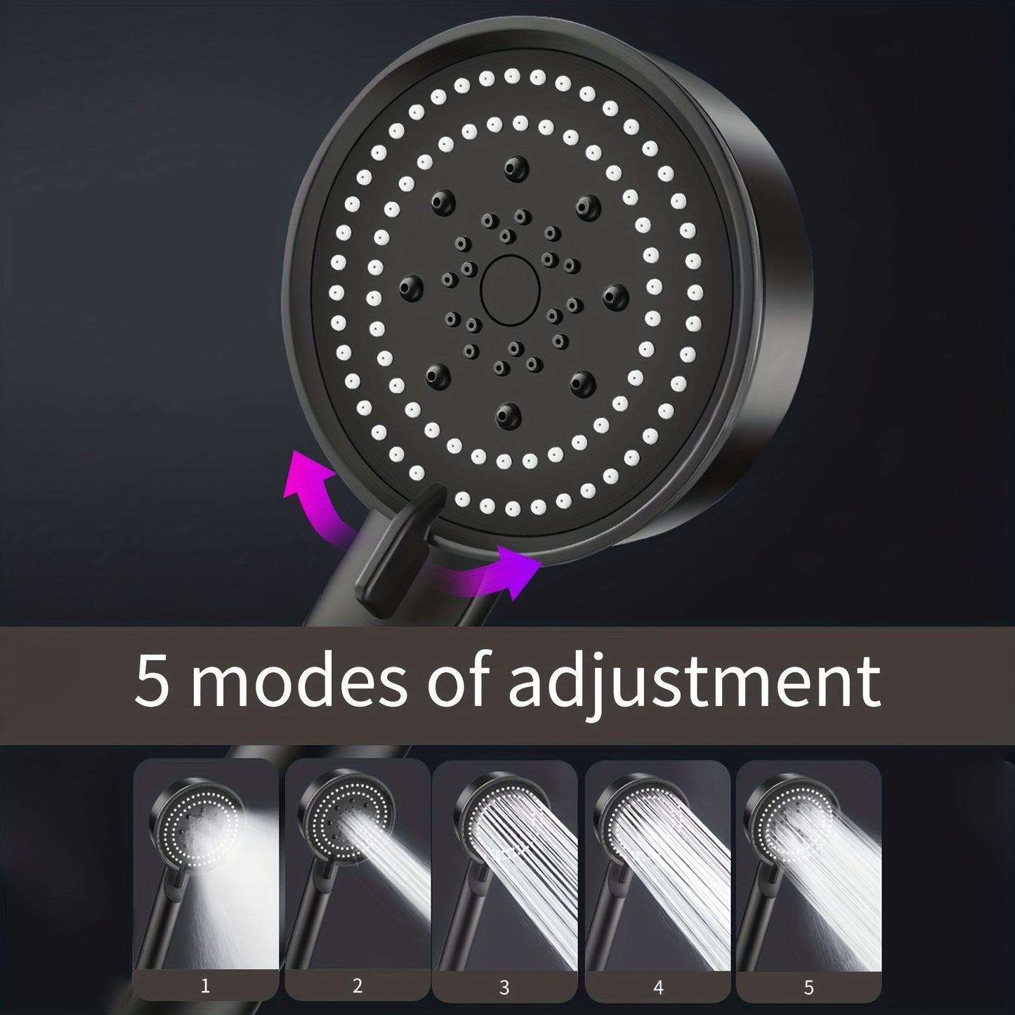 5 Modes High-Pressure Adjustable Shower Head