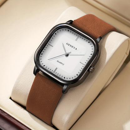 Men's Trendy Square Quartz Watch