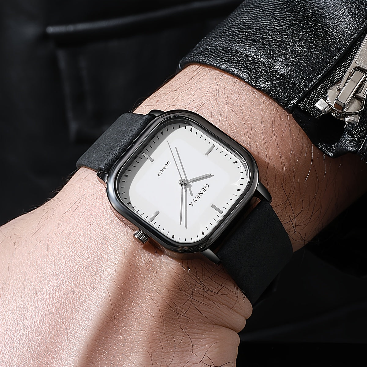 Men's Trendy Square Quartz Watch