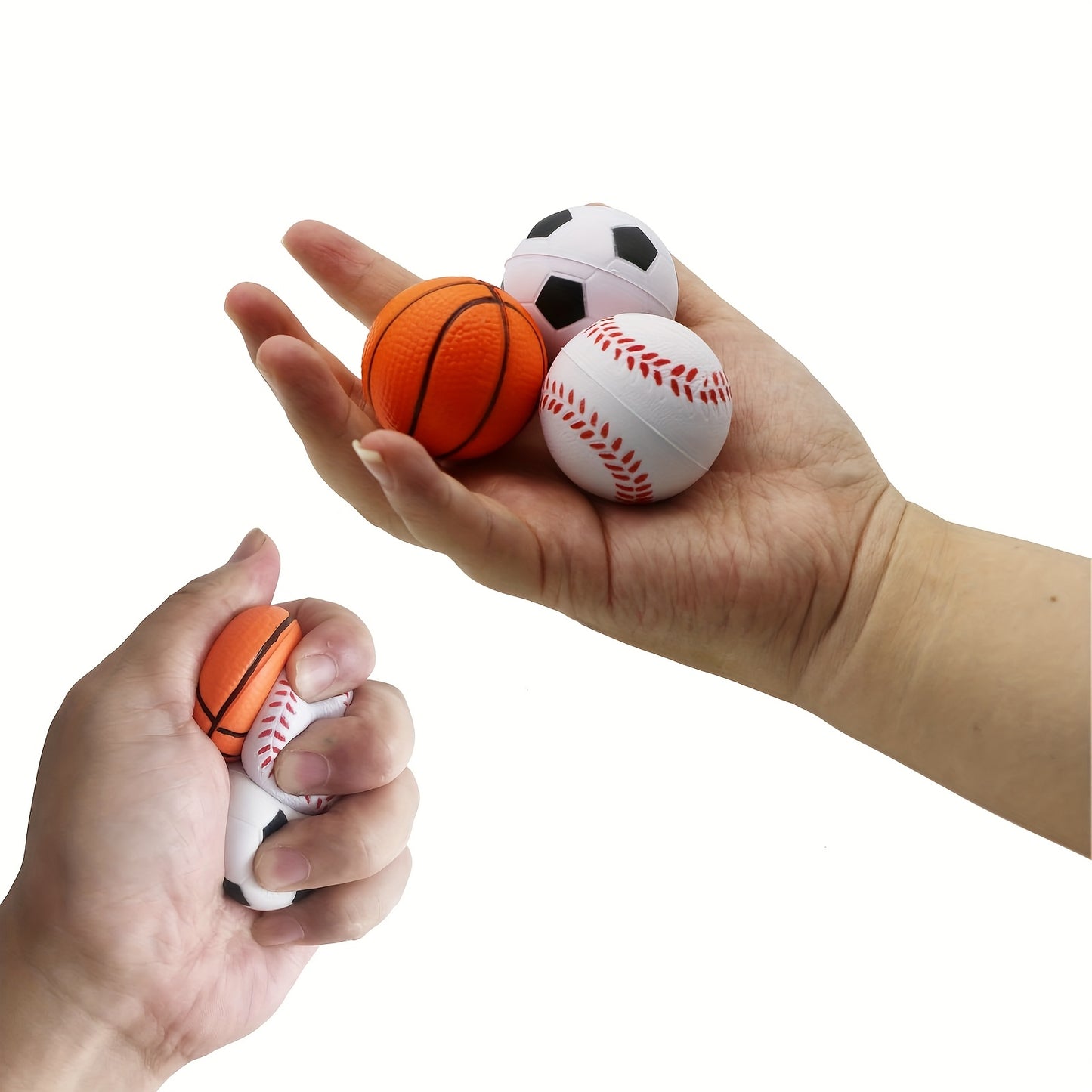 24/36/48pcs Foam Basketball Stress Ball Small Mini Sports Squeeze Ball