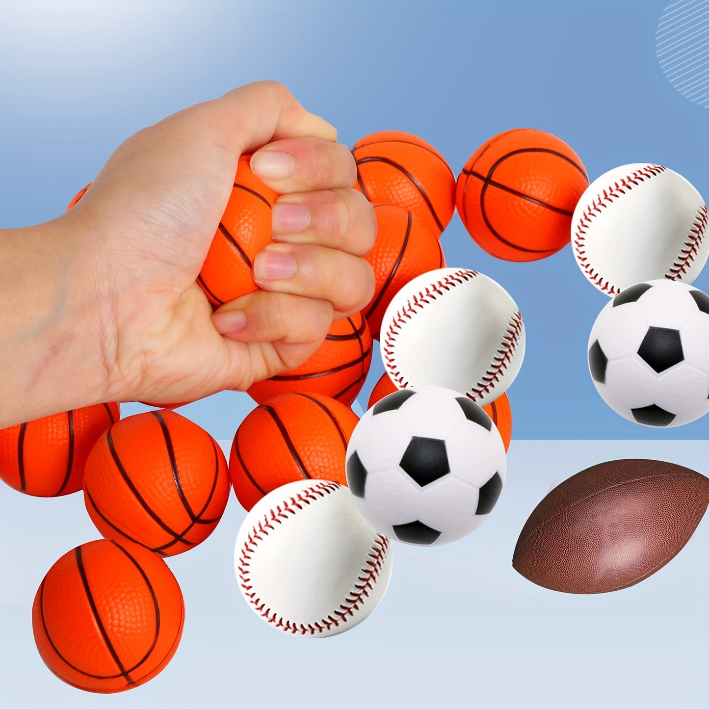 24/36/48pcs Foam Basketball Stress Ball Small Mini Sports Squeeze Ball