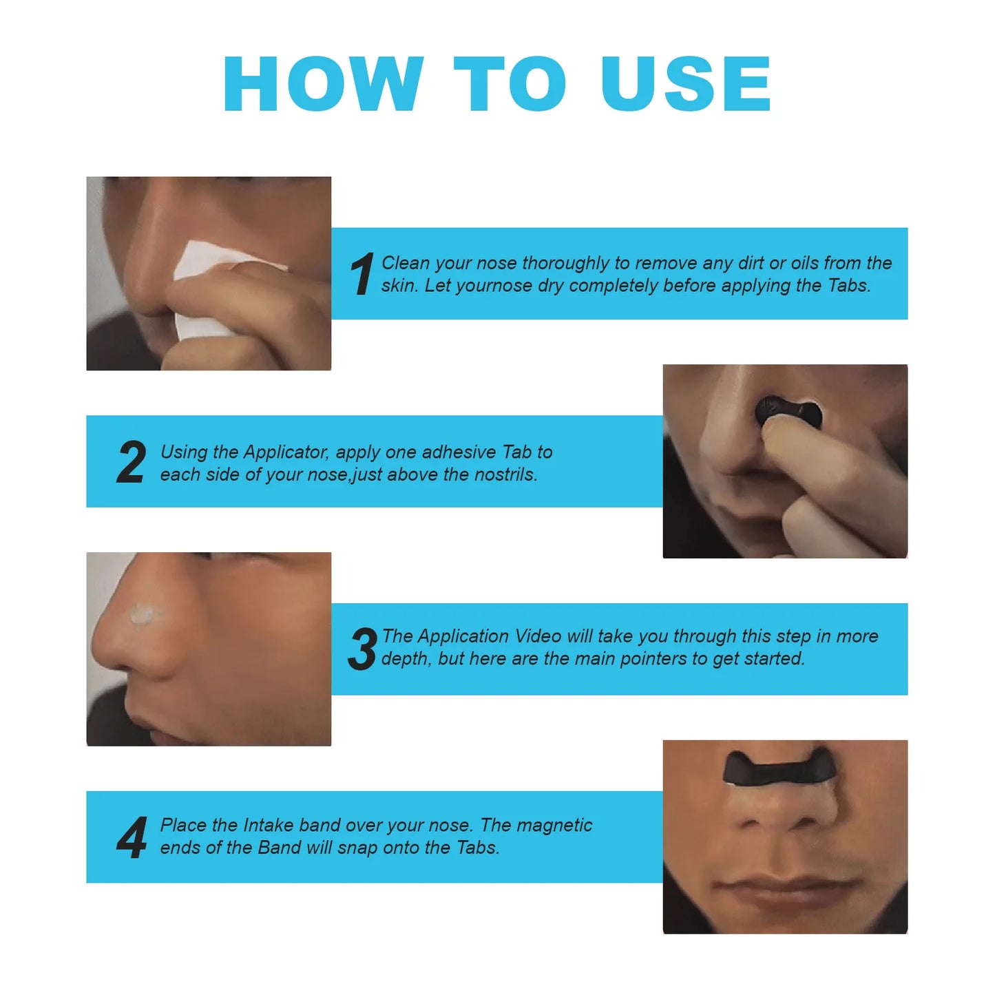 Nasal Breathing Dilators Magnetic Nose Strips