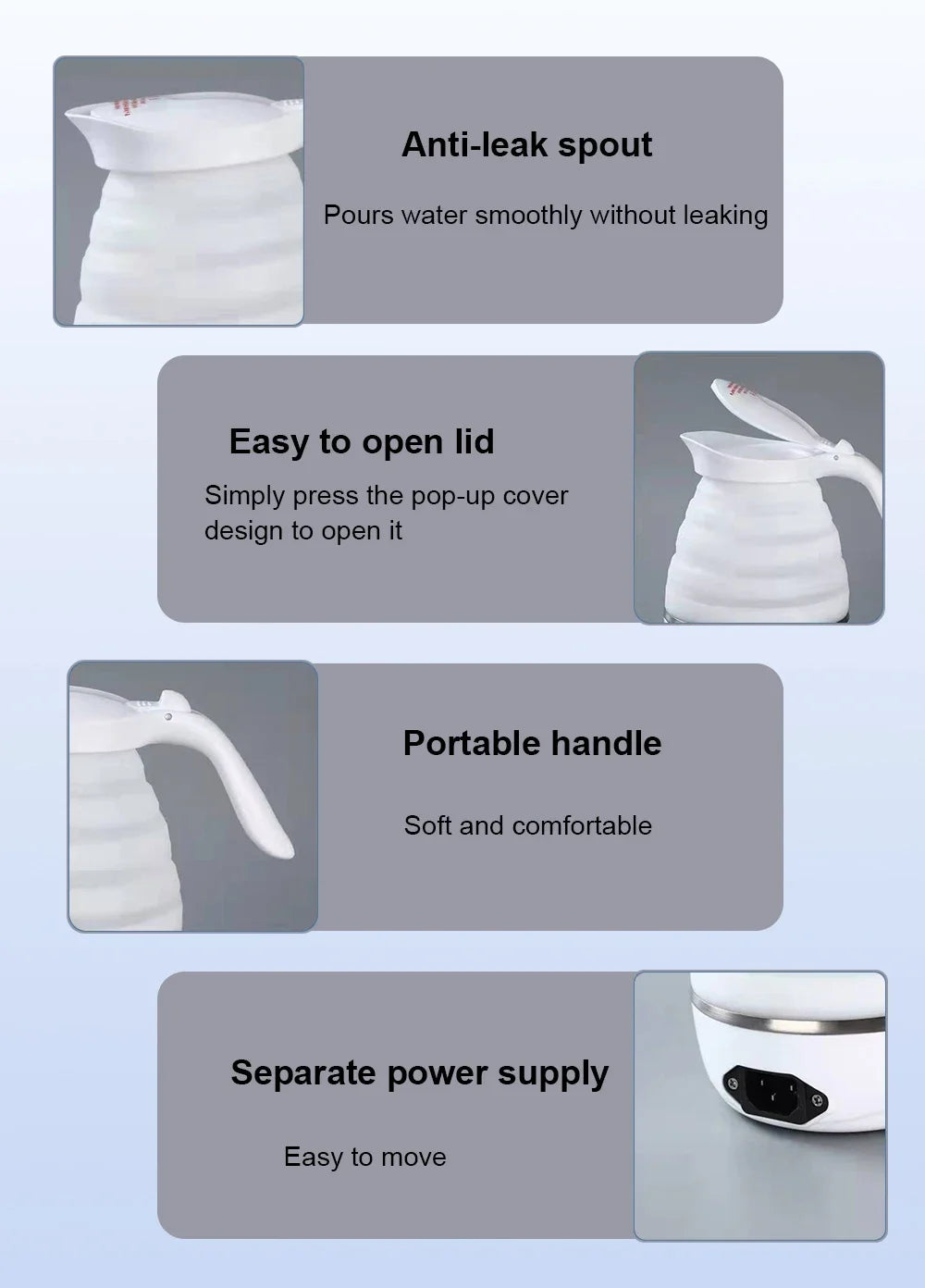 Portable Foldable Electric Kettle
