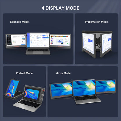 Portable Monitor Laptop Triple Dual Extender Screen