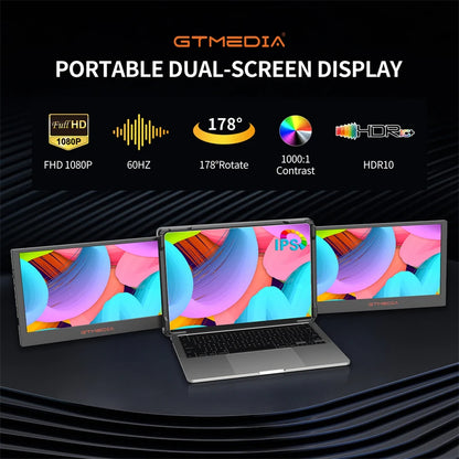 Portable Monitor Laptop Triple Dual Extender Screen