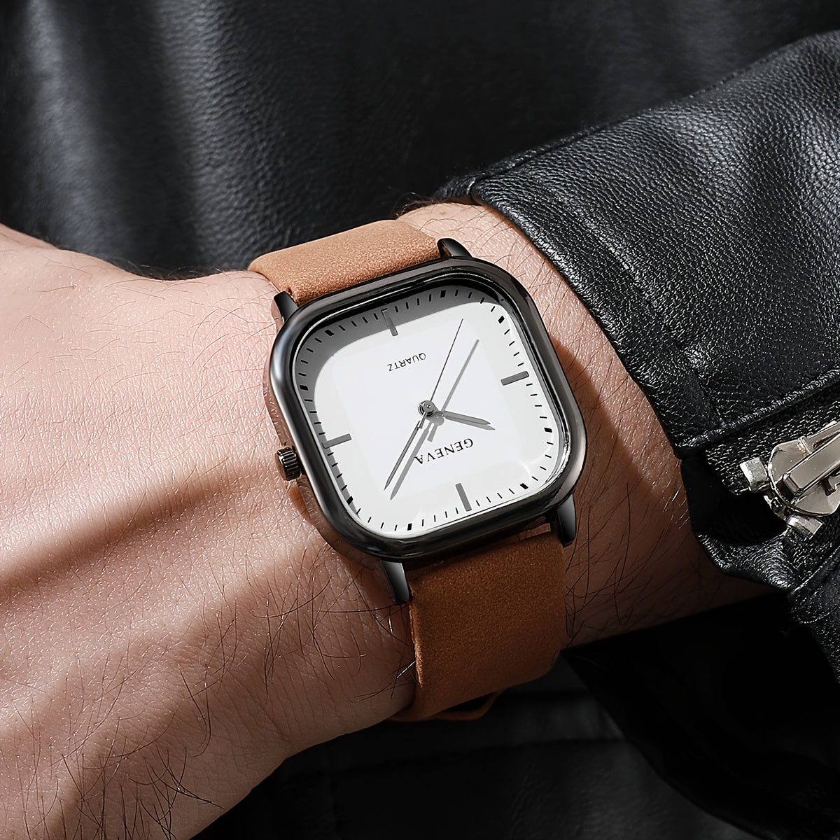 Men's Trendy Square Quartz Watch
