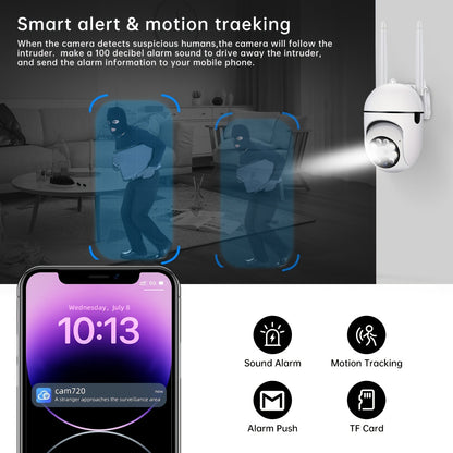 HD Smart Security Camera with Full Color Night Vision