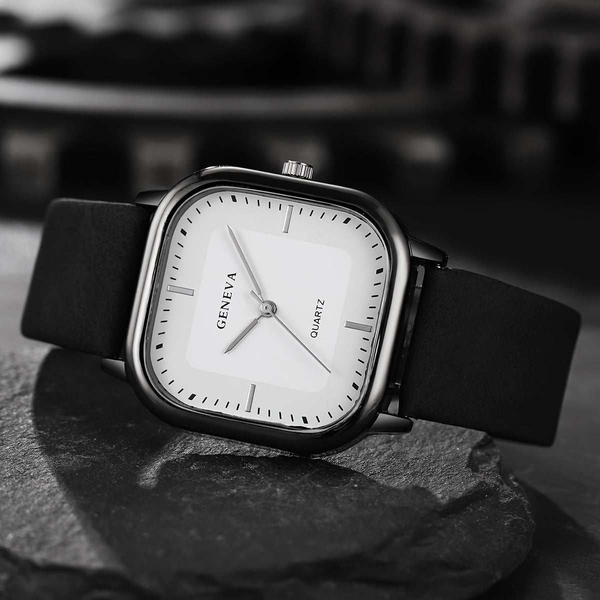 Men's Trendy Square Quartz Watch