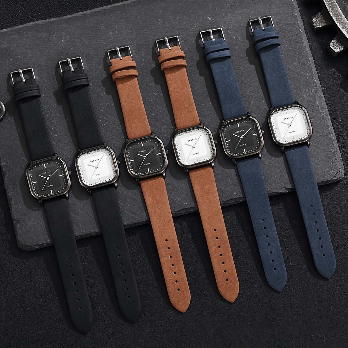 Men's Trendy Square Quartz Watch