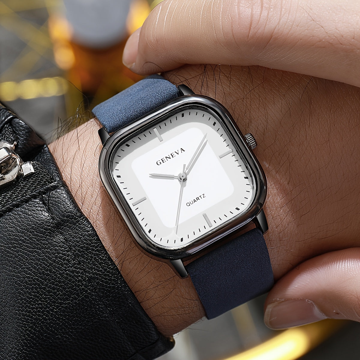 Men's Trendy Square Quartz Watch