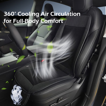 Rapid Cooling Car Seat Cushion with 360° Turbo Fan