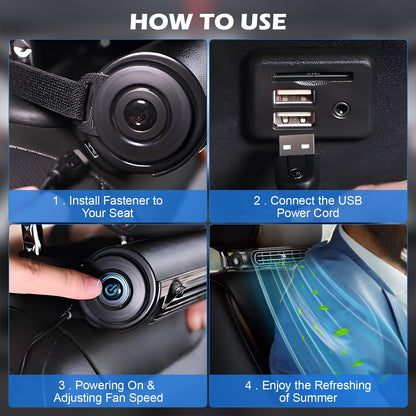 USB-Powered Car Cooling Fan